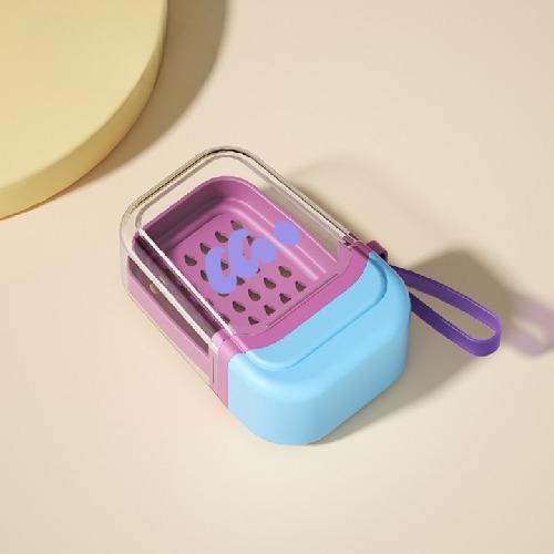 Toilet Drain Soap Box with Lid Creative Travel Portable Travel Soap Tray Bathroom Wash Face Soap Box