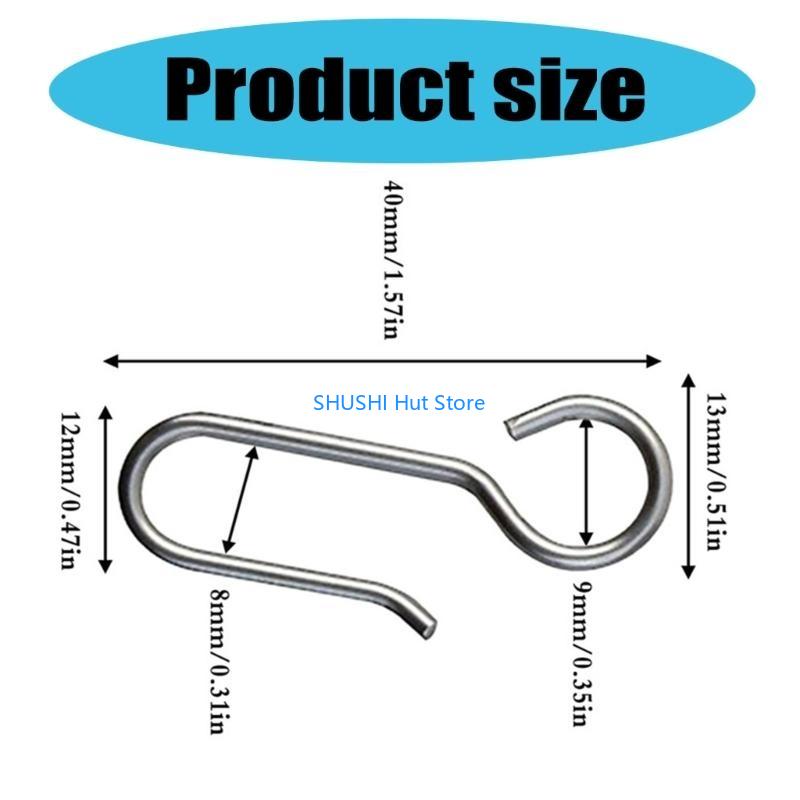 Curtain Hanging S13 Hook Set, Curved 80Pcs Curtain Hook for Home & Office Window Treatments D57B