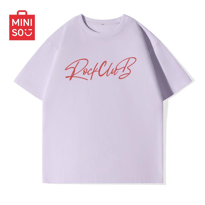 

MINISO Men s Summer Round Neck Short Sleeve T-Shirt XL