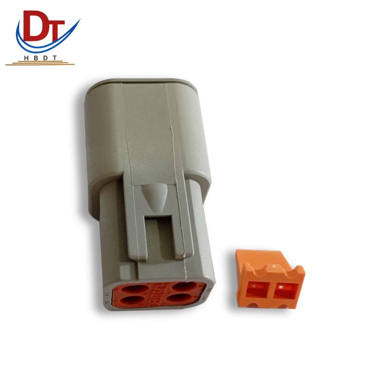 Automotive 4-Pin DT04-4P Connector Housing Gray Plug-In Electronic Wiring Harness DT04-4P