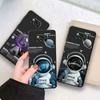 Cute Astronaut Phone Case for Xiaomi Poco F4 C40 X4 F3 GT M4 5G M3 F1 X3 NFC X3 Pro M3 Pro X3 GT X4 NFC F3 GT TPU Soft Black