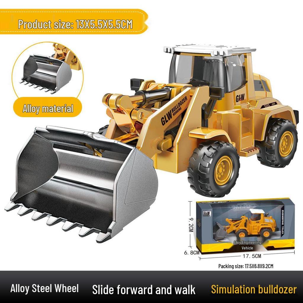 Free Shipping Children's Alloy Excavator & Crane Toy Set