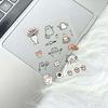 Cute Coffee Cat 3D Jelly Stickers, DIY Decorative Stickers for Journal, Water Bottle, Laptop, Luggage & Camera