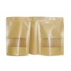 50/100pcs kraft paper zipper lock window bag brown re-sealable stand-up pouch coffee bean wedding festival food packaging