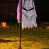 Premium Halloween Decoration Materials Animated Witch Decoration, Sound Activated Lighted Haunted House Prop, Hanging Ornament Creepy Flying