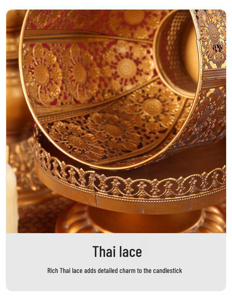 Vintage südostasiatischer Eisenleuchter Laterne für Esstisch und thailändische Spa-Dekoration