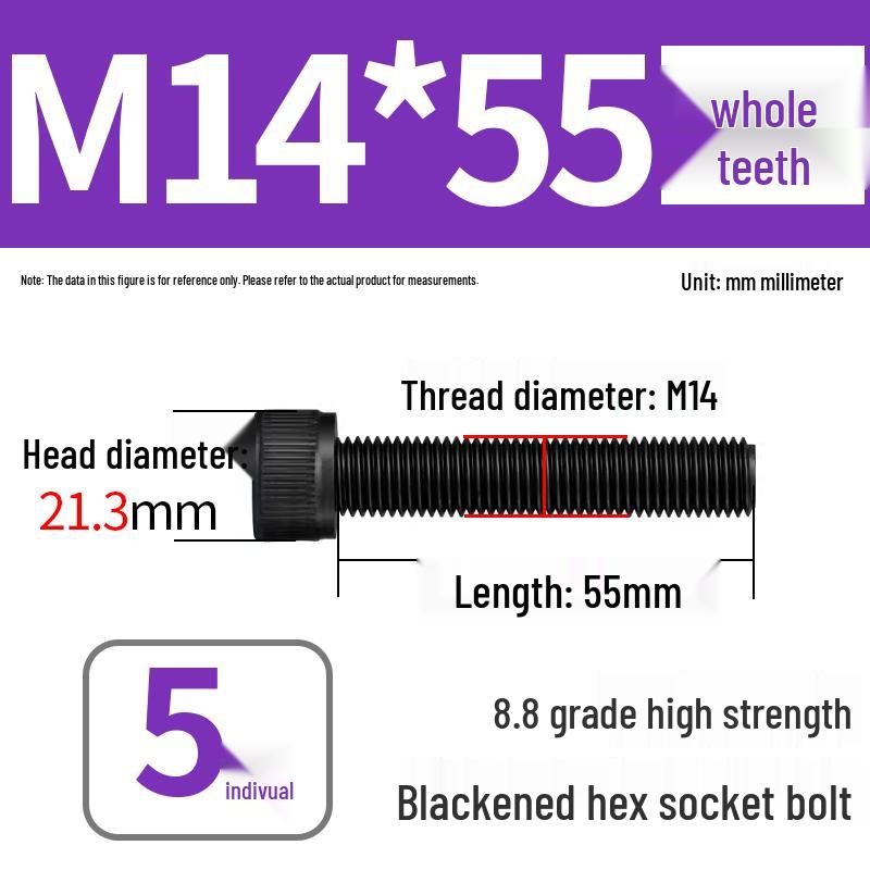 8.8 High-Strength Socket Head Cap Screw Bolt (M4-M20)