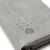 73281 Bifold Short Wallet Round Zipper Embossed Genuine Leather Black [Snoopy] Women's
