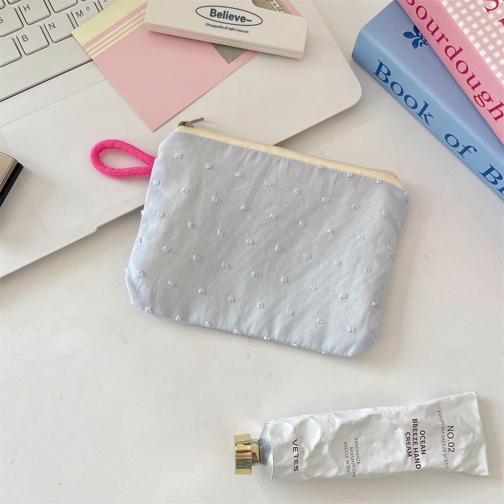 Creative Mini Lipstick Key Cosmetic Bag Zipper Flower Pattern Coin Purse Data Cable Storage Pouch for Women Girls