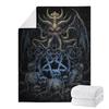 Gothic Punk Style Plush Throw Blanket for Bedroom Death Skull Printed Throw Blankets Special Halloween Gifts for Teenager Adluts