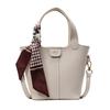 Bucket bag, women's soft leather handbag, summer new niche casual fashion shoulder messenger bag