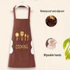 Nordic Style Waterproof Kitchen Apron with Sleeves - Oil-Proof and Customizable