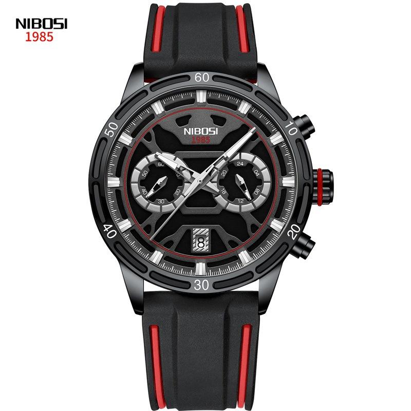 Fashion New 2537 Fashion Business Men'S Watch, Butterfly Double Snap Buckle Steel Belt Waterproof Luminous Quartz Watch