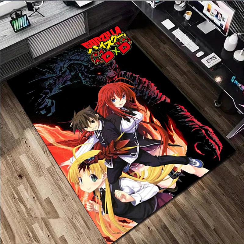 High School Dxd Carpet Office Decorative Carpet For Living Room Bedroom Door Mat Floor Rug Computer Chair Area Rug
