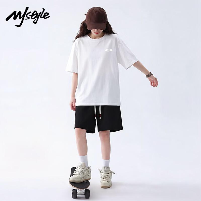 MJ STYLE Damen Baumwoll Kurzarm T-Shirt & Shorts Set