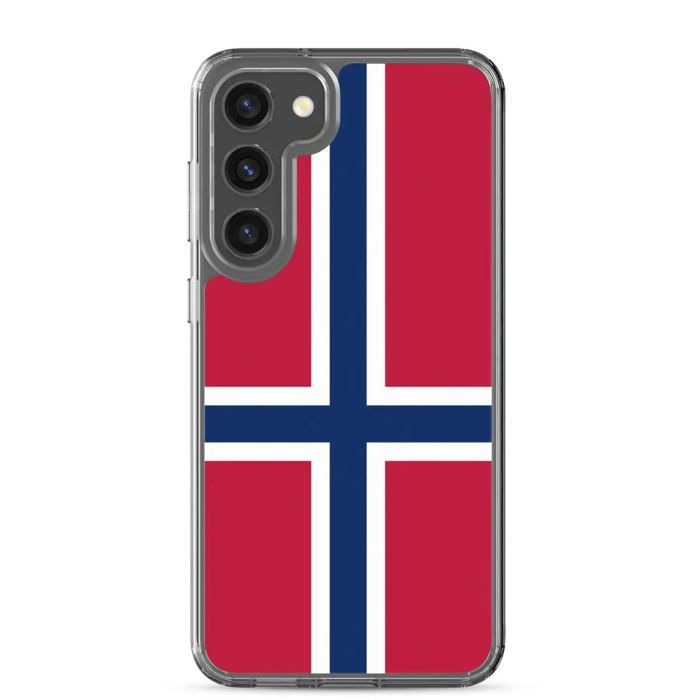 Kryt na telefon - Samsung - Galaxy S23 Ultra - Vlajka Norska - Měkký - Vícebarevný