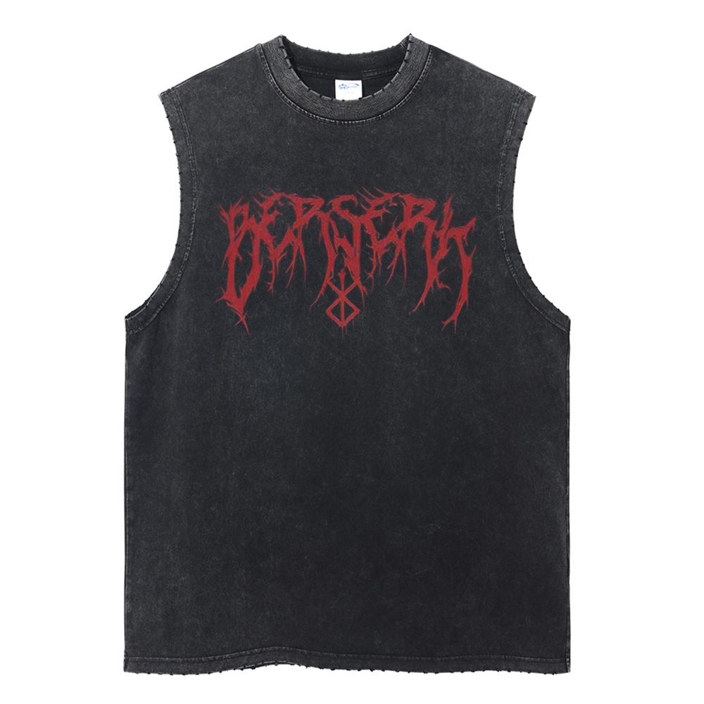 

Anime Berserk Graphic Gothic Men s Tank Top Summer Y2k Clothes Man Sleeveless Shirt Vintage Washed Oversized Harajuku M