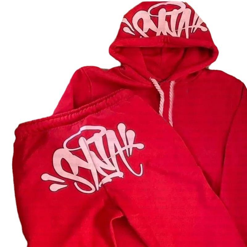 Synaworld-Sweatshirt Sweatpants Two-piece Y2k Letter Printed Oversized Hoodie Sweatpants Set