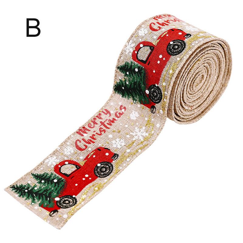 

5cm X 5m Christmas Ribbons,Beautiful Gift Wrapping DIY Wrapping Crafts For Christmas Party Decoration New B