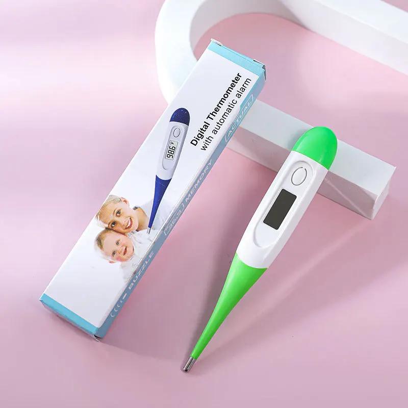 Digitales Thermometer Kopf Oral Achselhöhle Temperaturmessung Elektronische Digitale Anzeige Weicher Kopf Haus Erste-Hilfe-Kasten Baby Erwachsener