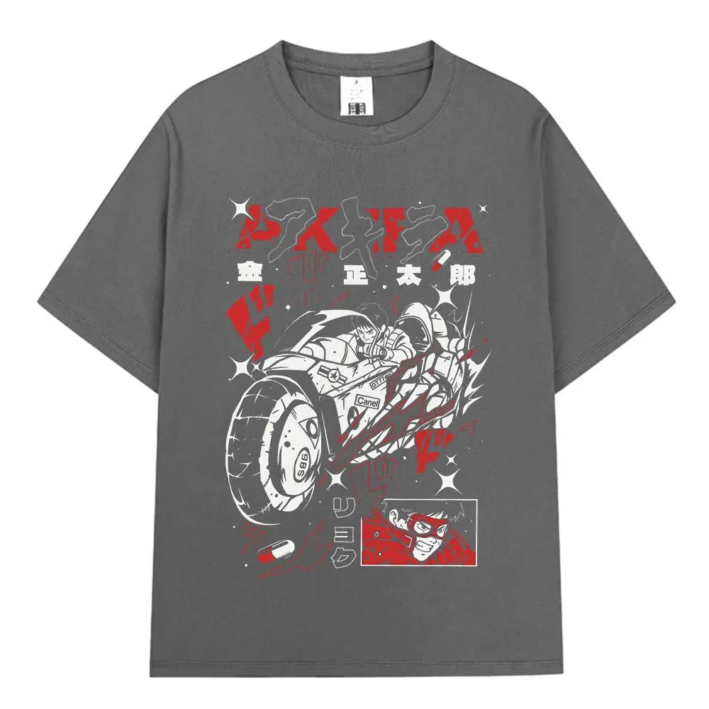 Anime Akira T-Shirts 90er Japanisch Unisexga Film Shotaro Kaneda T-Shirt Unisexs Damenbekleidung Mode Baumwolle Freizeit-T-Shirts