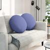 Seat Cushions 2 pcs Denim Blue Ø50 x 19 cm Fabric