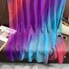 Rainbow Color Simulation Silk Yourou Yarn Women's Commuting Light Luxury Fashion Temperament Large Size Sun Protection Gorgeous Scarf Silk Scarf