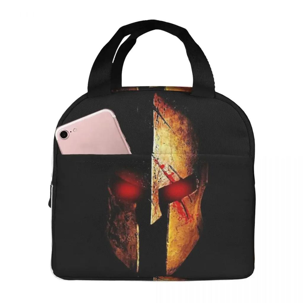 Sparta Warrior Spartan Skull Insulated Lunch Bag for Kids School Cooler Thermal Food Box Tote Leakproof Lunch Boxes Container