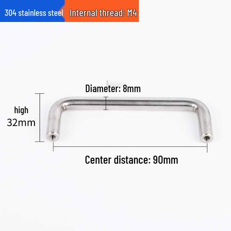 304 Stainless Steel U-Shaped Handle for Industrial Equipment and Furniture