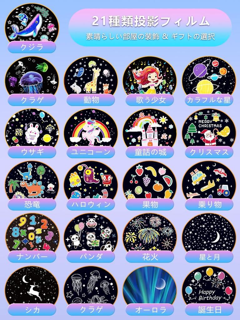 Planetarium with 21 Projection Films for Home Featuring Popular Images of the Solar and It Can Also Be Used As a Night Bedside or Nursing Color and