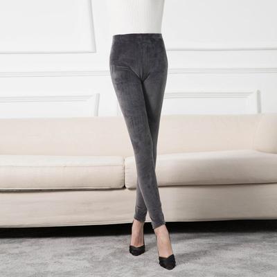 Autumn Winter Women High Elasticity Velvet Leggings Slim Fit High-Waist Tight Pants Double-Sided Fleece Skinny Leggings