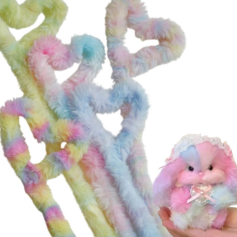 20 мм разноцветная окрашенная плюшевая твист-палка из шерсти — фото 8