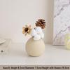 Cream Style Decorative Vases for Living Room, Bedroom, or TV Cabinet with Dried Flowers