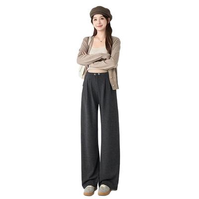 Casual Straight-leg Pants for Summer Wear, New Spring and Autumn Drape Small Wide-leg Pants