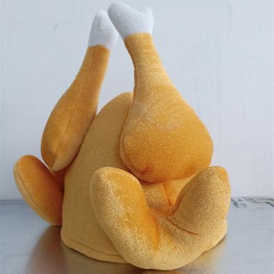 Dense Velvet Turkey Hat Roasted Turkey Hats For Christmas Festival Costume Party