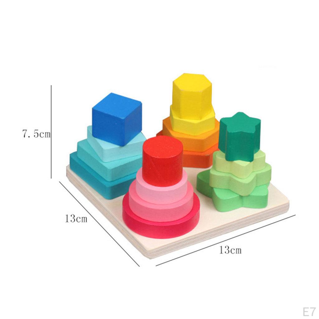 Creative Geometric Stacker Toy Set for Kids' Developmental Skills
