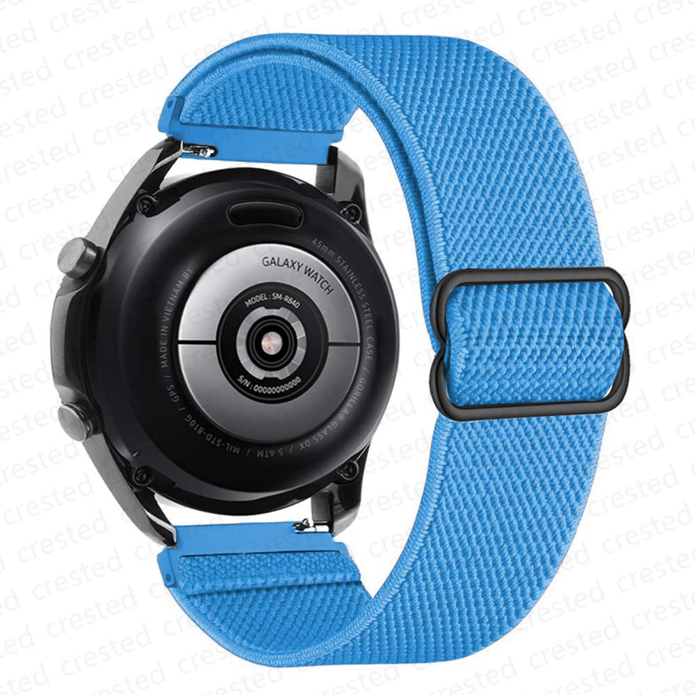 20mm/22mm Armband für Samsung Galaxy Watch 7/FE/6/5/pro/4 44mm 40mm/classic 3/Active 2/46mm Verstellbares Elastisches Nylon Armband