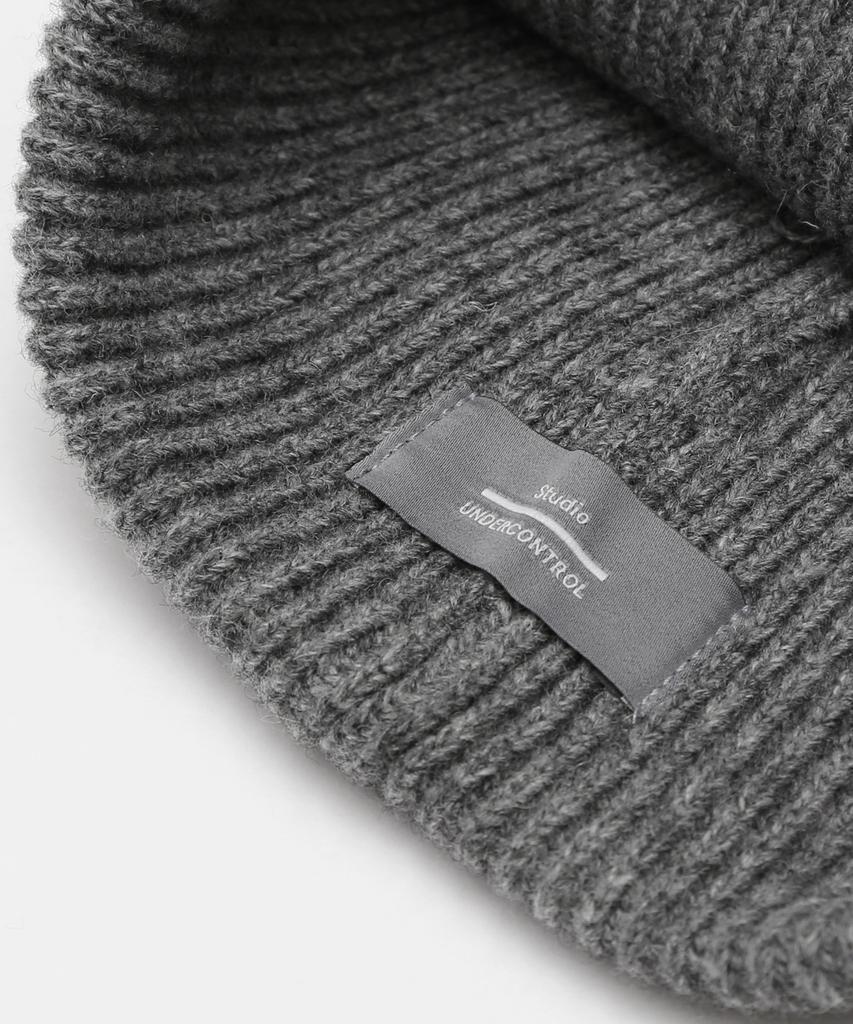 Eondeokeonteulolseutyudio Winter Short Beanie Watch Cap / Lambs Wool / Ht Grey