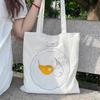 New Canvas Bag Handbag Japanese Literary Pear Embroidered Shoulder Bag Large Capacity Casual Versatile Bag