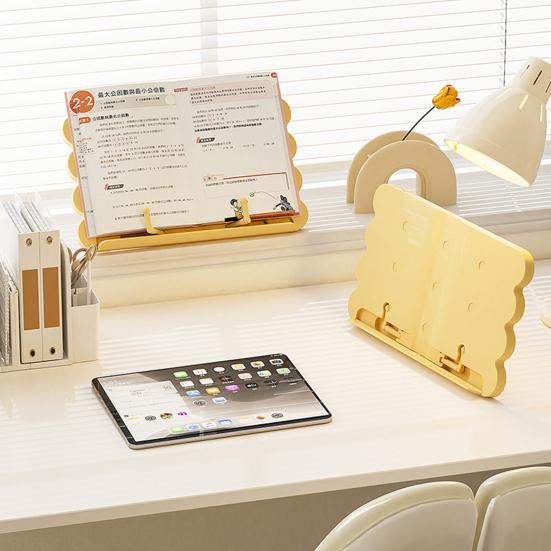 Adjustable Book Stand for Kids, Multi-Angle Reading Rack for Book Tablet, Thickened Book Holder for Desk, Hands-Free Cookbook Stand
