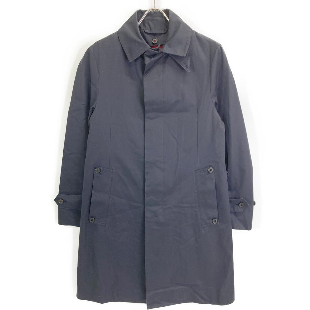 MACKINTOSH NO.YG Navy Harris Tweed Liner Trench Coat Coat 36 NavyUsed