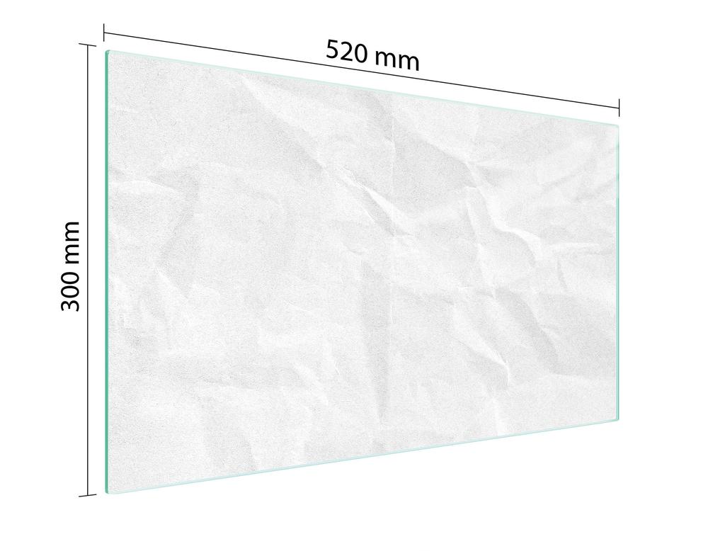 GLAZEN SNIJPLANK 52x30 WIT