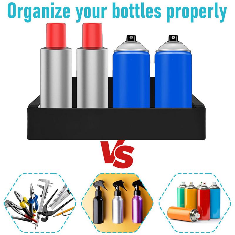 Spray Paint Organizer Lube Can Storage Rack Magnetic Shelf Steel Aerosol Spray Can Rack Organizer Aerosol Spray Bottle Holder