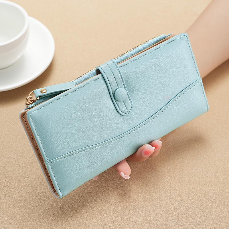 Damen Geldbörse Lang Modisch Reißverschluss Mehrere Fächer Münzfach