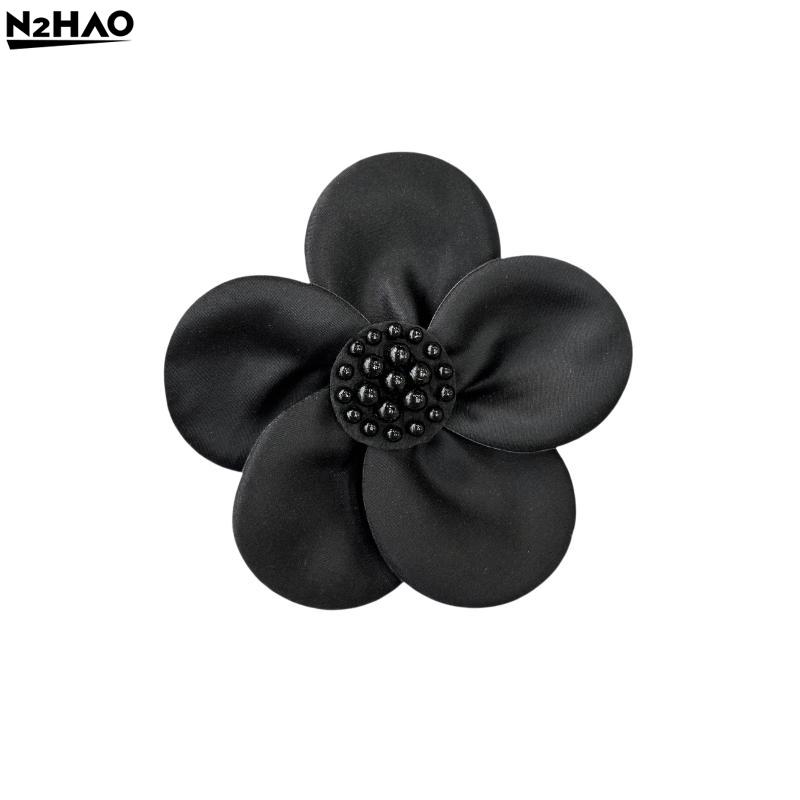 5 Pcs Black White Hand Sewn Colored Ding Cloth With Flower Clothing Patch DIY Clothing Accessories 11CM
