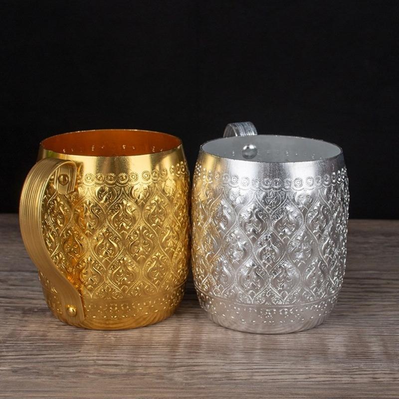 Artistic Thai Style Metal Cup With Excellent Chilling Properties Outdoor Drinking Vessel For Refreshing Summer Drink