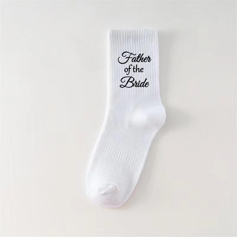 1 pair The Bride/The Groom socks for wedding decoration, creative wedding gifts for the groom and bride, Bridal Shower Party