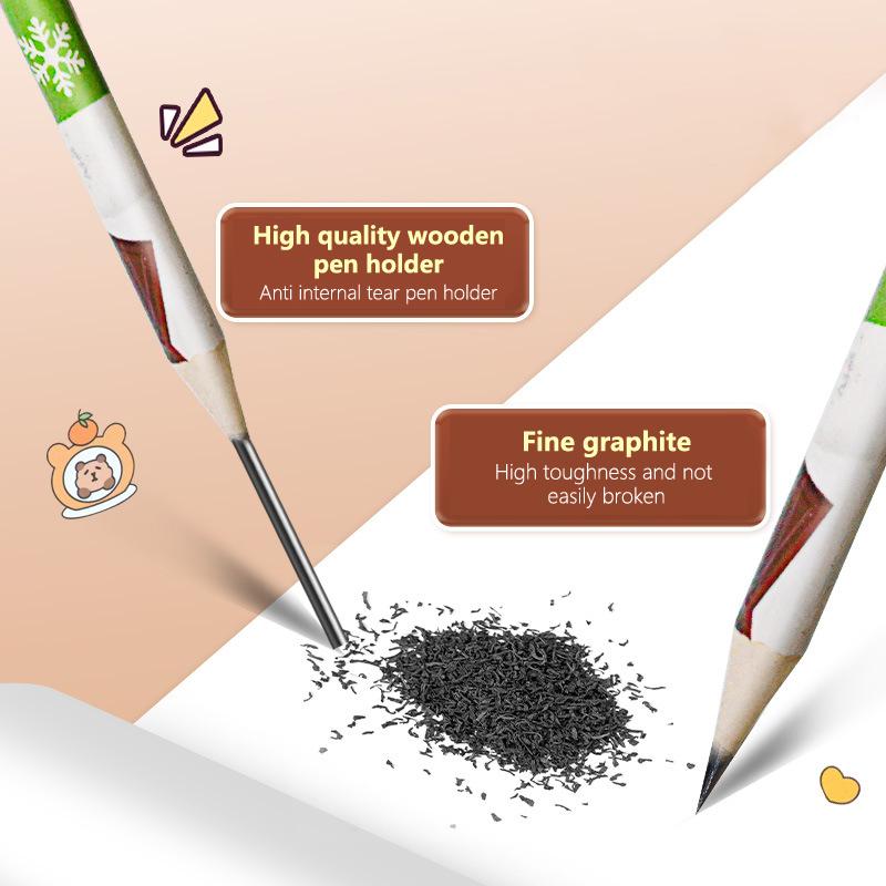 12 Τεμ. Καρτούν Χαριτωμένο Ξύλινο Μολύβι 2Β με Γόμα Εργαλείο Γραφής Σχεδίασης Στυλό Σκίτσου Σχολικό Είδη Γραφείου Μαθητικά Σταθερά Δώρα