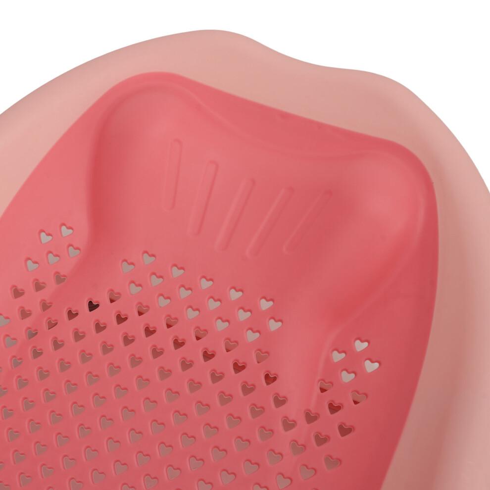 Pink Baby Bath Support, Klappbarer, herzförmiger Babybadewannenhalter