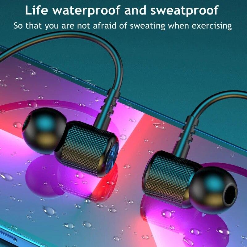 Wireless Bluetooth Earphones Headphones Magnetic Sport Neckband Neck-hanging Earbuds with Mic